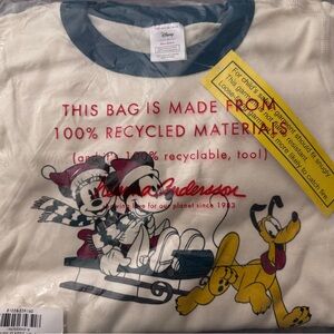 Hanna Andersson Kids Pajama Set - White and Blue